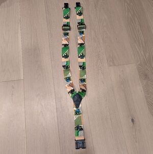 Green and Tan Tractor Themed Suspenders